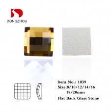 DZ-1039 square shape flat back glass stones for jewelry making